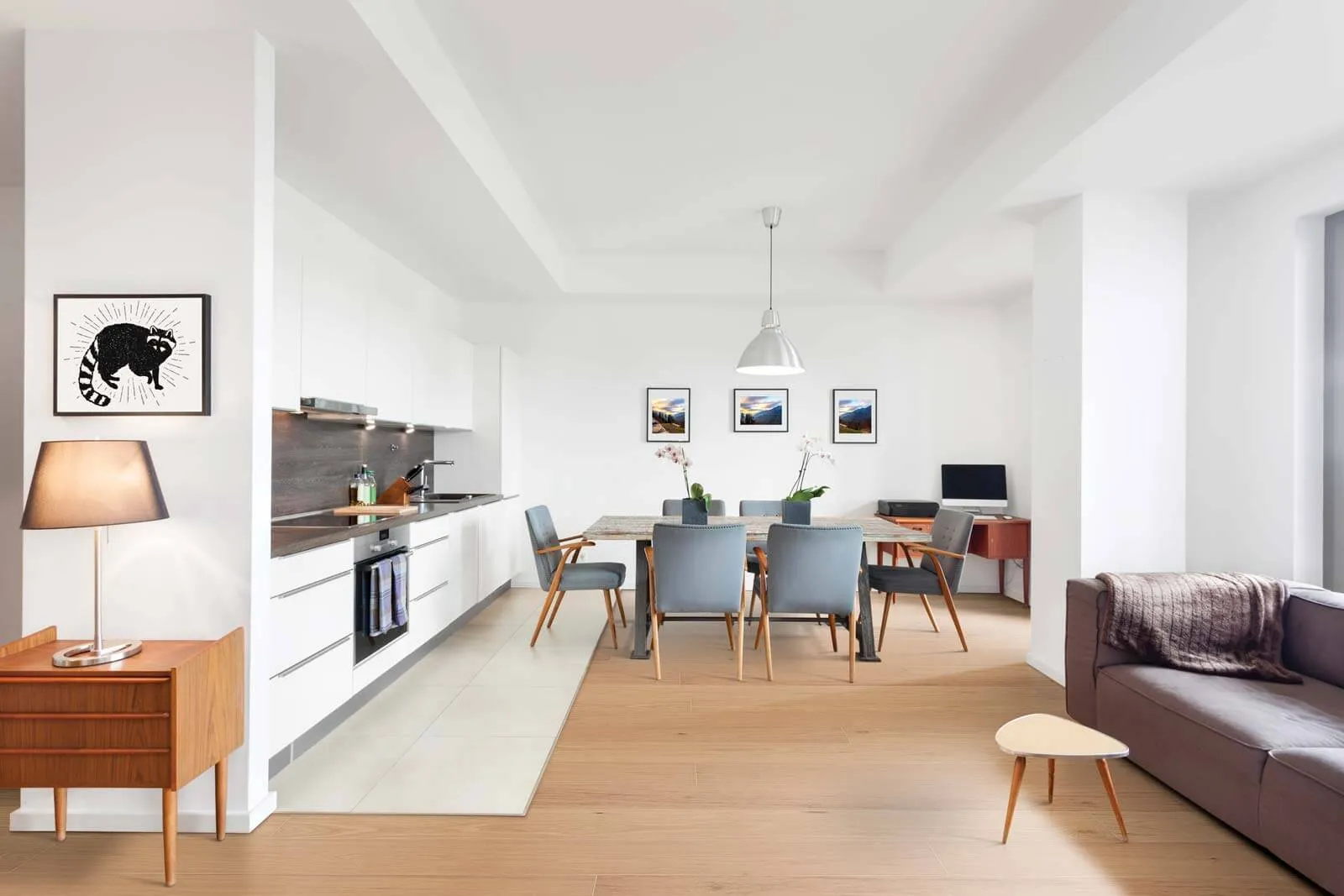 hardwood floor installation Atlanta dining room