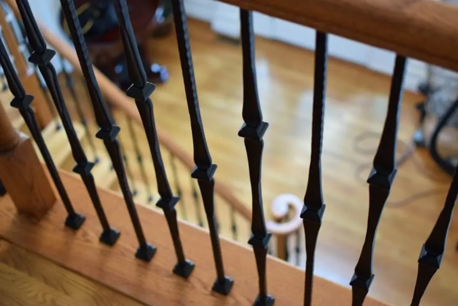 Hardwood staircase installation
